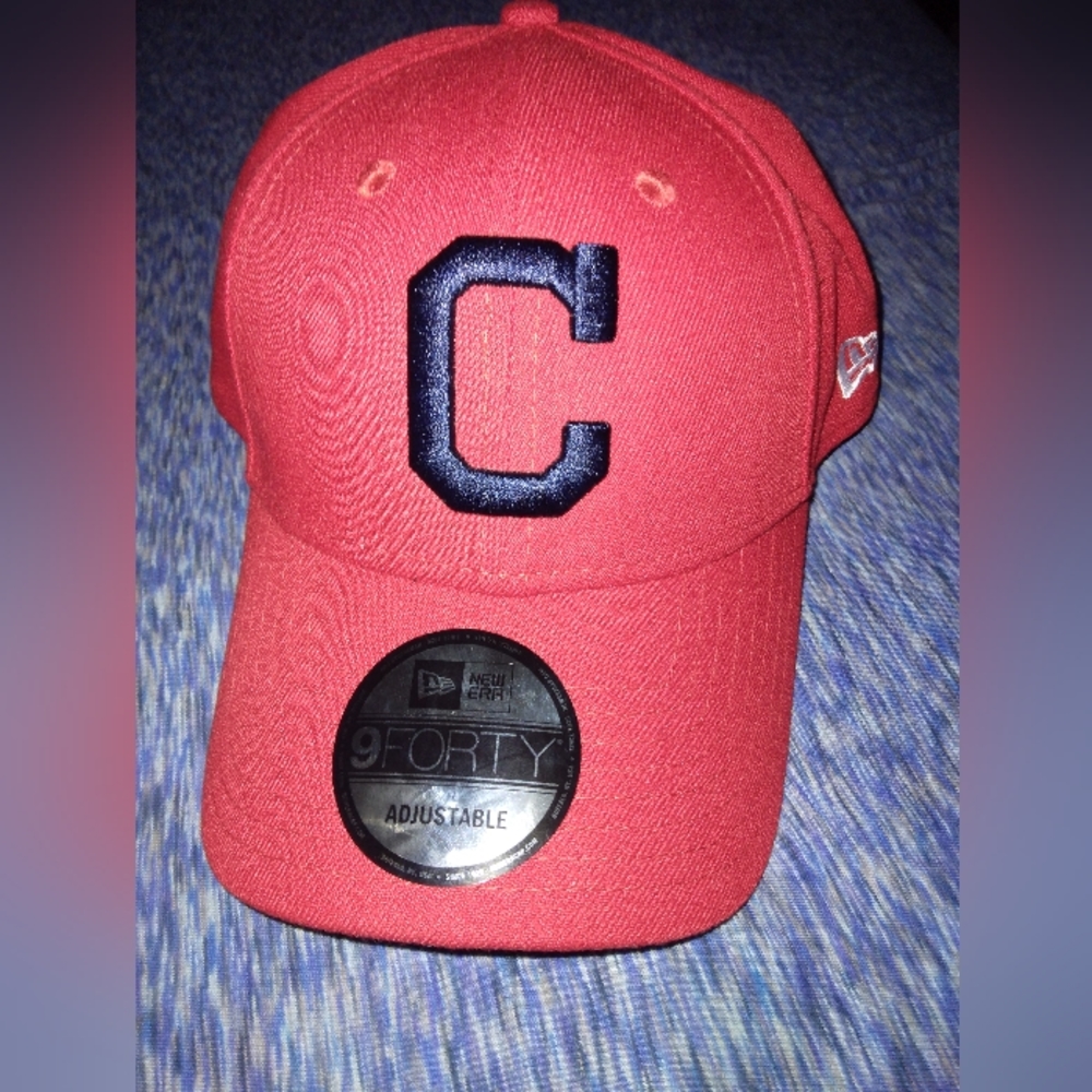 Brand New New Era Cleveland Indians Guardians 9Forty Red hat w/ Blue C logo
